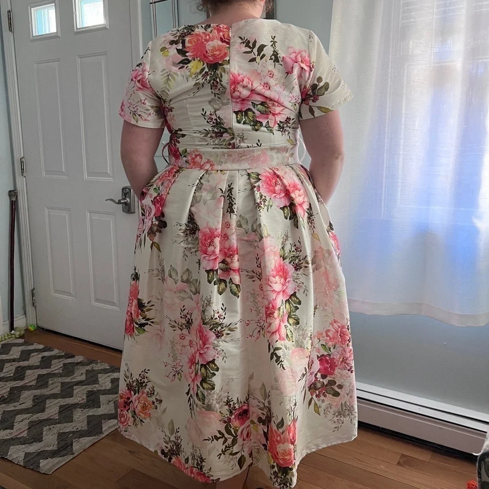 Wayward Fancies eShakti Floral Flowey Dress Size 2X 20W